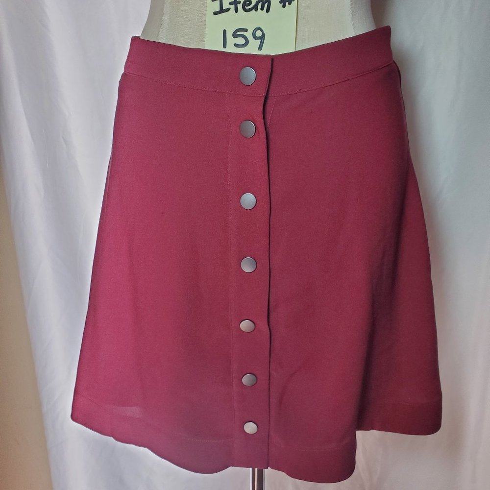 Avec Les Filles Button Down Skirt